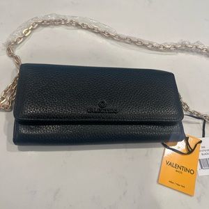 Valentino black crossbody wallet purse
